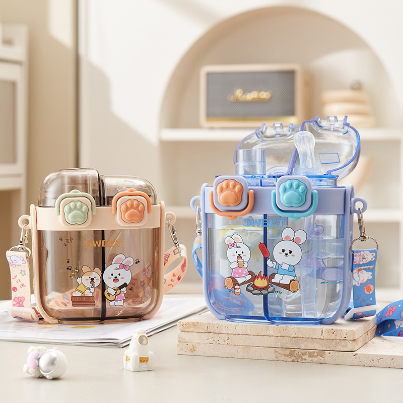 Dual-compartment water bottle