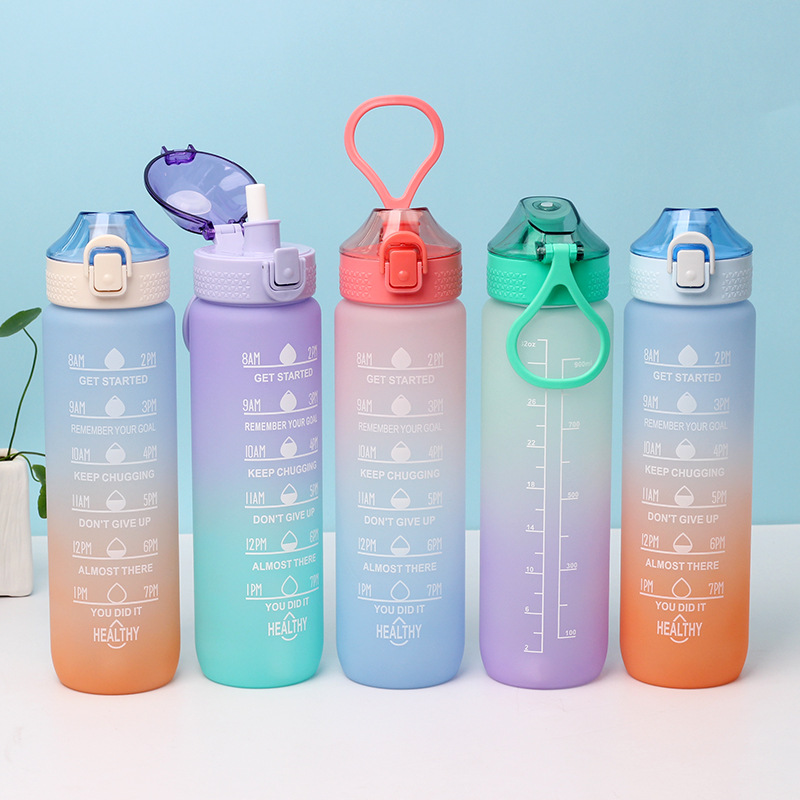 Flip-Lid Sports Water Bottle (1000ml Large Capacity)