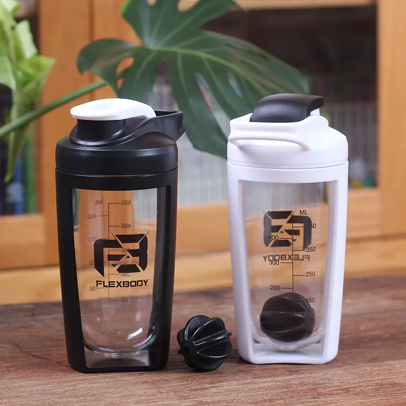600ml Dual-Compartment Custom Sports Shaker Bottle