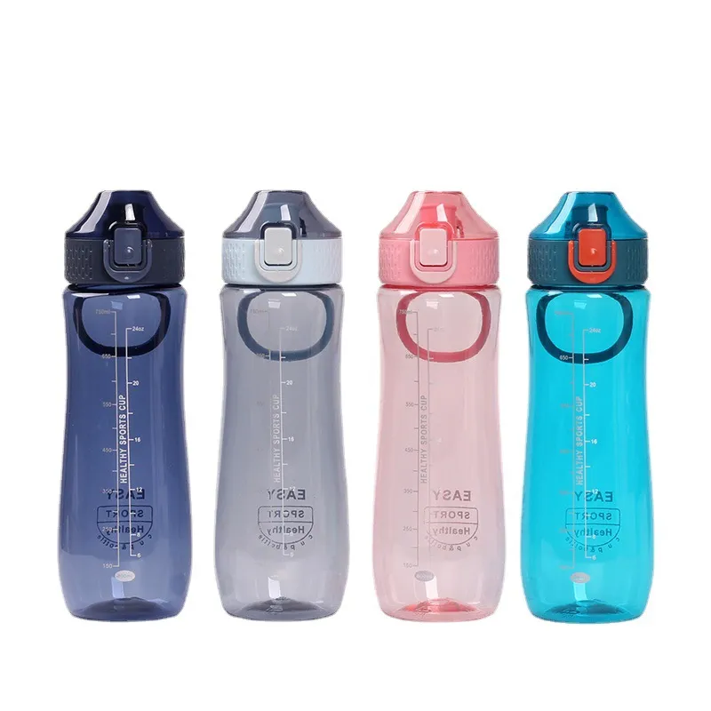800ml Stylish Flip-Top Sports Water Bottle with Handle